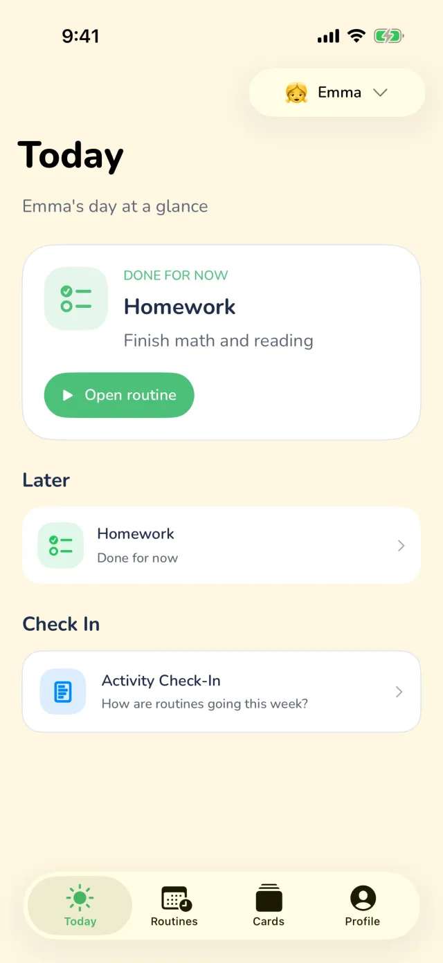 Sidekick app — routine reward steps